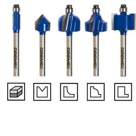 Bit do frezowania Dremel TRIO - ZESTAW BITW DO FREZOWANIA - 5szt (TR675)