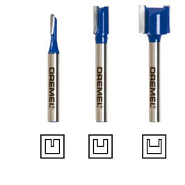 Bit do frezowania Dremel TRIO - ZESTAW BITW DO FREZOWANIA PO PROSTEJ - 3szt (TR673)