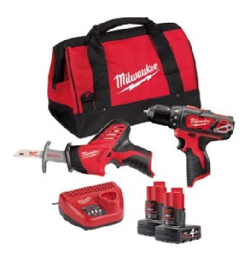 Zestaw narzędzi akumulatorowych. Milwaukee M12 BPP2C-402B