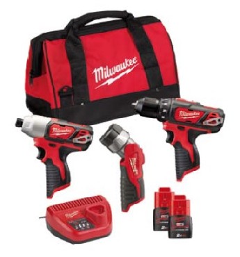 Zestaw narzędzi akumulatorowych. Milwaukee M12 BPP3A-202B
