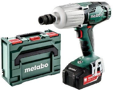 Akumulatorowy klucz udarowy Metabo SSW 18 LTX 600 + 2 akumulatory Li-Power 18V/4.0Ah