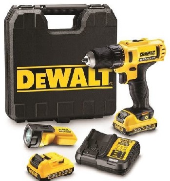 Akumulatorowa wiertarko-wkrtarka DeWalt DCD710D2F - 2 akumulatory 10.8V/2.0Ah