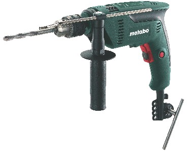 Wiertarka udarowa Metabo SBE 601 - walizka PVC + uchwyt zbaty