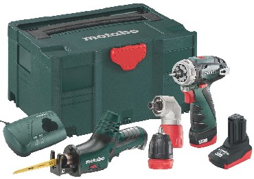 Zestaw Combo - klasa 10.8 V Metabo Combo 2.2 10.8 V Quick Pro 2x Li-Ion BS-Q+ASE