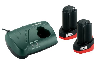 Akumulator Metabo 2 akumulatory Li-Ion 10.8V/2.0Ah + adowarka LC 40