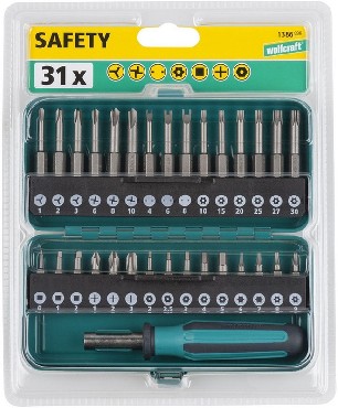 Zestaw bitw Wolfcraft Safety - 31 cz.