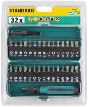 Zestaw bitw Wolfcraft Standard - 32 cz.