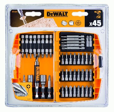 Zestaw bitw DeWalt Zestaw TOUGH CASE - 45 szt.