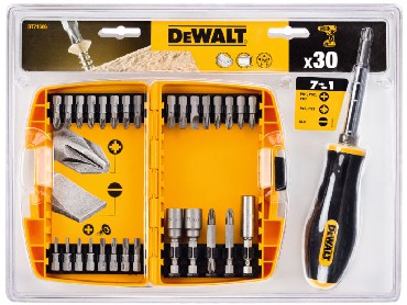 Zestaw bitw DeWalt Bity PH/PZ/SI/T/nasadki + adapter magnetyczny + wkrtak 7w1 - 30 sztuk