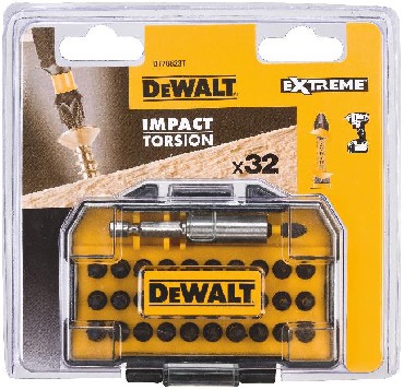 Zestaw bitw DeWalt Bity PZ/PH/SL/T EXTREME + adapter magnetyczny - 32 sztuki