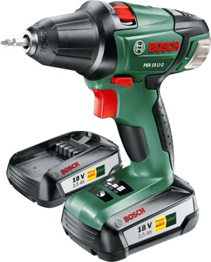 Akumulatorowa wiertarko-wkrętarka Bosch PSR 18 LI-2 / 2x 2.5Ah
