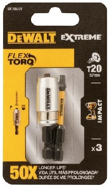 Zestaw bitw DeWalt 2 bity udarowe T25 + magnetyczny uchwyt prowadzcy EXTREME Impact Torsion