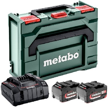 Zestaw startowy Metabo 2 akumulatory Li-Power 18V/5.2Ah + adowarka ASC 145 + metaBOX