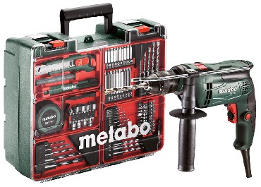 Wiertarka udarowa Metabo SBE 650 Set Mobilny warsztat z uchwytem Futuro Plus