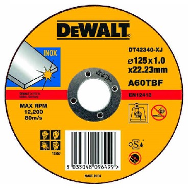 Tarcza cierna DeWalt 125x1.0x22.23 A60TBF INOX