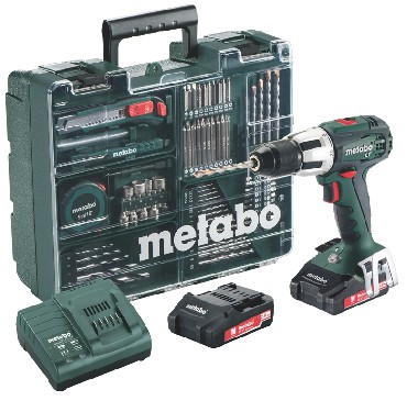 Akumulatorowa wiertarko-wkrtarka udarowa Metabo SB 18 LT Set Mobilny warsztat + 2 akumulatory Li-Power 18V/2.0Ah