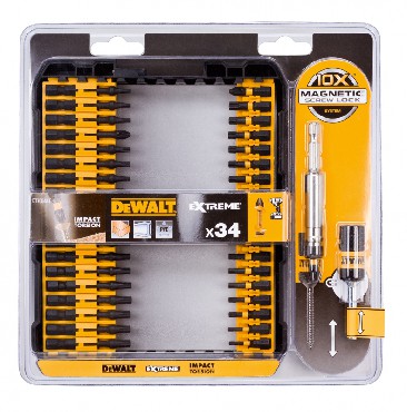 Zestaw bitw DeWalt Do zakrtarek udarowych + uchwyt prowadzcy TORX - 34 szt.