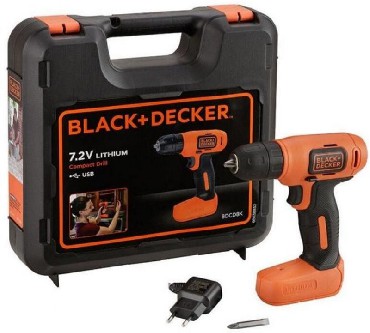 Akumulatorowa wiertarko-wkrtarka Black&Decker BDCD8K - akumulator 7.2V/1.5Ah