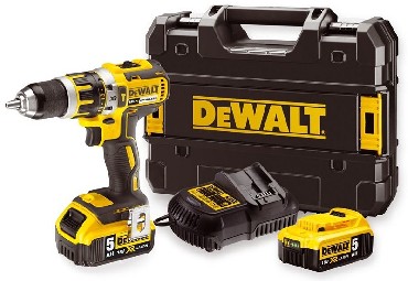 Akumulatorowa wiertarko-wkrtarka udarowa DeWalt DCD796P2 BRUSHLESS - 2 akumulatory 18V/5.0Ah