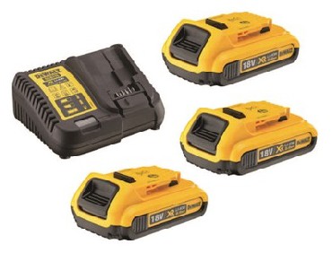 Zestaw startowy DeWalt 3 akumulatory 18V/2.0Ah + adowarka