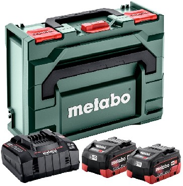 Zestaw startowy Metabo 2 akumulatory LiHD 18V/5.5Ah + adowarka ASC 145 + metaBOX