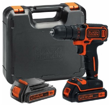 Akumulatorowa wiertarko-wkrtarka Black&Decker BDCDC18KB - 2 akumulatory 18V/1.5Ah