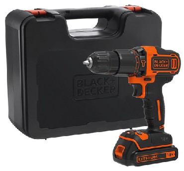 Akumulatorowa wiertarko-wkrtarka udarowa Black&Decker BDCHD18K - akumulator 18V/1.5Ah