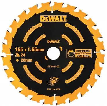 Pia tarczowa DeWalt Tarcza do drewna EXTREME 165x20mm 24T