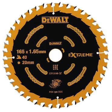 Pia tarczowa DeWalt Tarcza do drewna EXTREME 165x20mm 40T