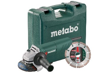 Szlifierka ktowa Metabo W 750-125 w walizce PVC + 2 tarcze diamentowe 125 mm