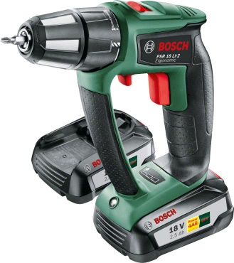Akumulatorowa wiertarko-wkrętarka Bosch PSR 18 LI-2 Ergonomic / 2x 2.5Ah
