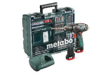 Akumulatorowa wiertarko-wkrtarka udarowa Metabo PowerMaxx SB Basic Set Mobilny Warsztat + 2 akumulatory Li-Power 10.8V/2.0Ah