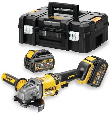 Akumulatorowa szlifierka ktowa DeWalt DCG414T2 BRUSHLESS FLEXVOLT - 2 akumulatory FLEXVOLT 18-54V/6.0-2.0Ah