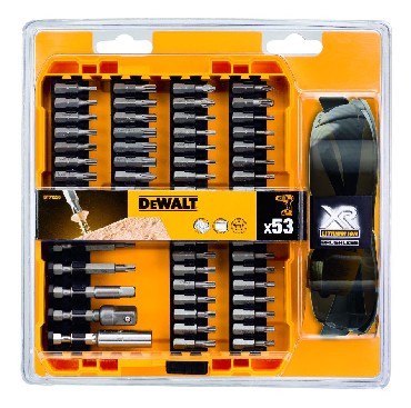 Zestaw bitw DeWalt Zestaw TOUGH CASE - 53 szt. + okulary ochronne