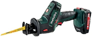 Akumulatorowa pia szablasta Metabo SSE 18 LTX Compact - 2 akumulatory Li-Power 18V/2.0Ah + metaBOX