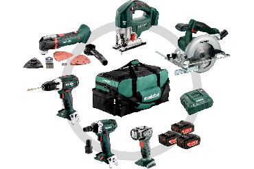 Zestaw Combo - klasa 18 V Metabo Combo 6.1 18 V 3x Li-Ion BS+STA+KSA+MT+SSW+ULA