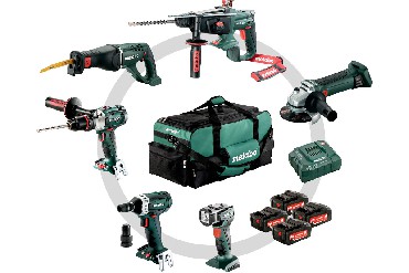 Zestaw Combo - klasa 18 V Metabo Combo 6.1 18 V 4x Li-Ion SB+KHA+W+ASE+SSW+ULA