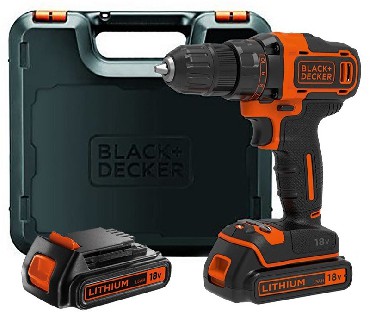Akumulatorowa wiertarko-wkrtarka Black&Decker BDCDD186K1B - 2 akumulatory 18V/1.5Ah