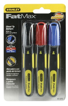 Marker Stanley FatMax markery czarny/czerwony/niebieski