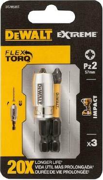 Zestaw mieszany DeWalt 2 bity udarowe PZ2 + magnetyczny uchwyt prowadzcy EXTREME FlexTORQ