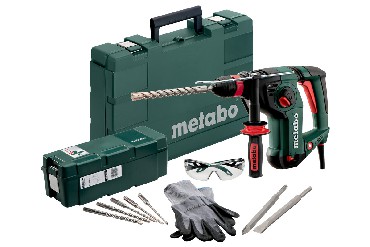 Mot udarowo-obrotowy Metabo KHE 3251 Set + SDS-plus Set z osprztem w PlusBox