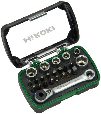 Zestaw bitw HiKOKI (dawniej Hitachi) Zestaw 24 bitw 25 mm z grzechotk