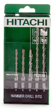 Zestaw wierte HiKOKI (dawniej Hitachi) SDS-PLUS premium 5-6-8 x 110 + 6-8 x 160 mm - 5 sztuk