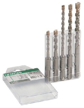 Zestaw wierte HiKOKI (dawniej Hitachi) SDS-PLUS premium 6-8 x 110 + 6-8-10 x 160 mm - 5 sztuk