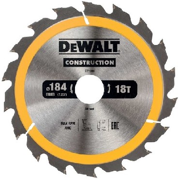 Pia tarczowa DeWalt Tarcza do drewna CONSTRUCTION 184x30mm 18T (AC)