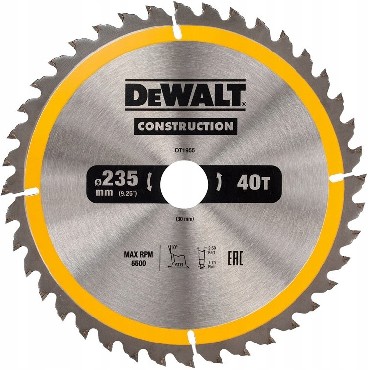 Pia tarczowa DeWalt Tarcza do drewna CONSTRUCTION 235x30mm 40T