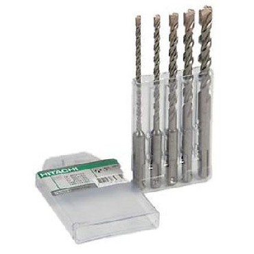Zestaw wierteł HiKOKI (dawniej Hitachi) SDS-PLUS premium 5-6-8-10-12 x 160 mm - 5 sztuk