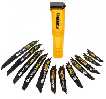 Zestaw brzeszczotw DeWalt ToughCoat EXTREME Drewno-Metal-Blacha-PVC - 12 sztuk