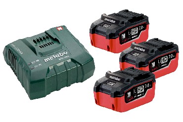 Akumulator Metabo 3 akumulatory LiHD 18V/7.0Ah + adowarka ASC Ultra M