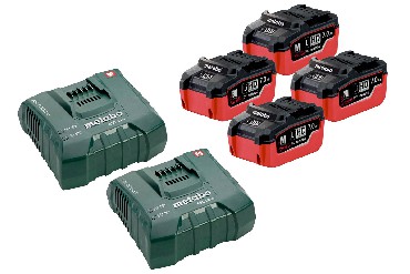 Akumulator Metabo 4 akumulatory LiHD 18V/7.0Ah + 2 adowarki ASC Ultra M
